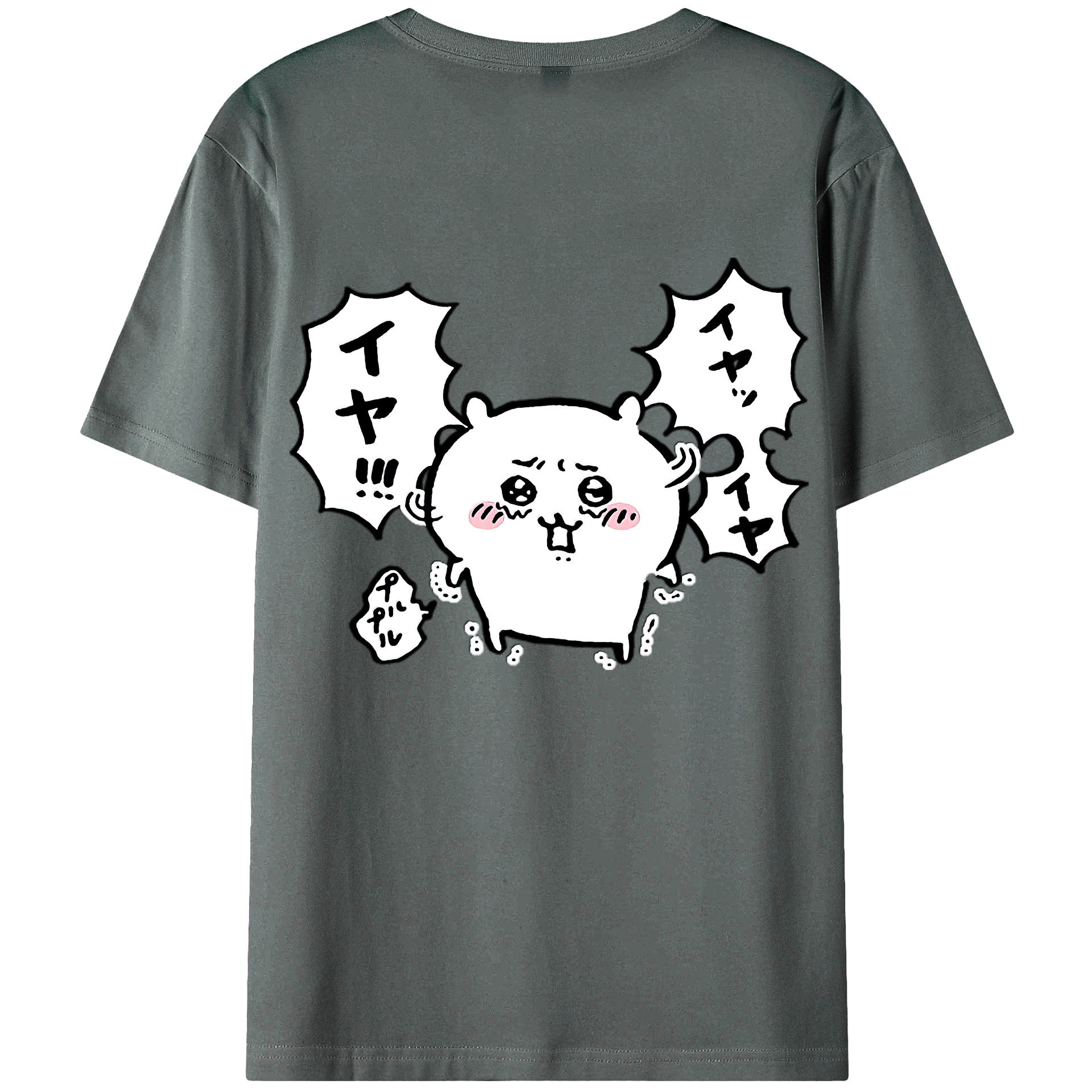 （画像用） ちいかわ ちいかわ Chii-kawa chiikawa 綿100％ メンズ半袖Tシャツ（バックプリント） 通気性